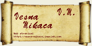 Vesna Mikača vizit kartica